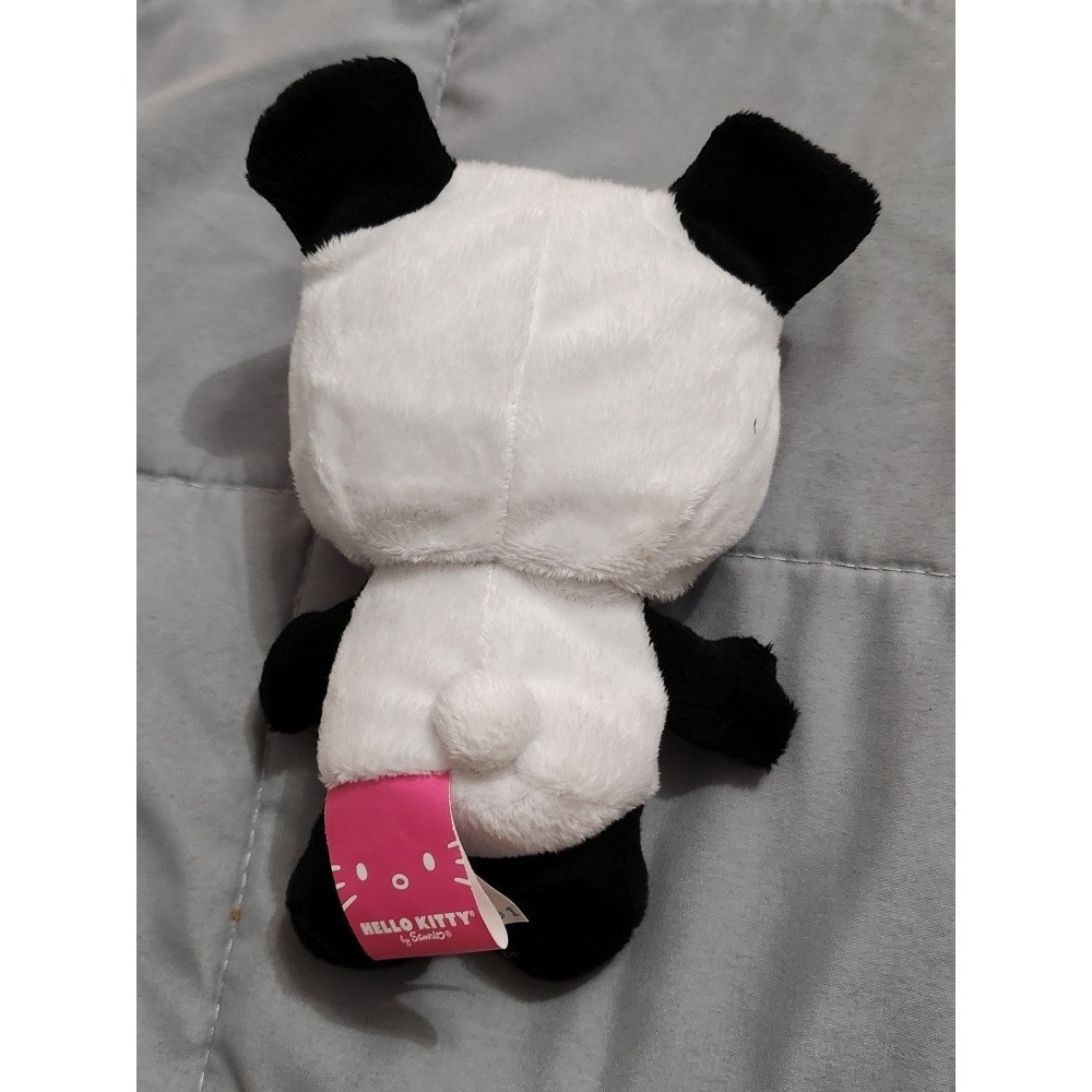 Sanrio Hello Kitty Panda Costume Plush Toy White Black Red Bow 6 inch - Picture 3 of 3